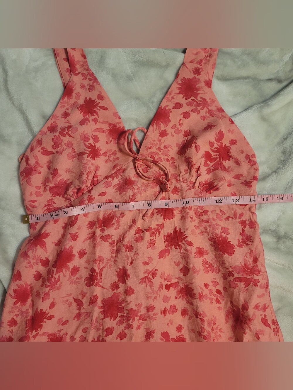 Pink Floral V-Neck Midi Dress - Picture 7 of 10